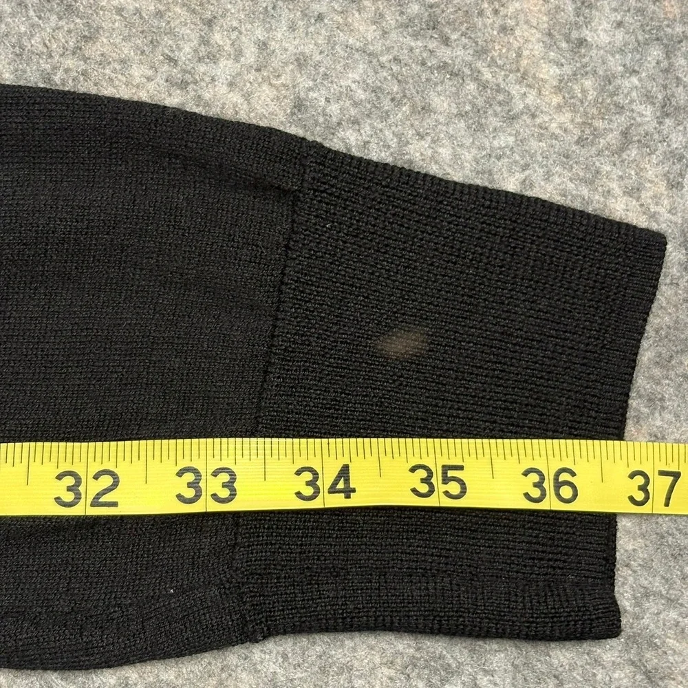 Brooks Brothers Merino Wool V-Neck Sweater Mens XL Black Lightweight Pullover